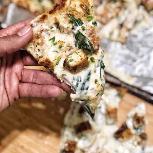 Chicken Spinach Alfredo Flatbread Temple