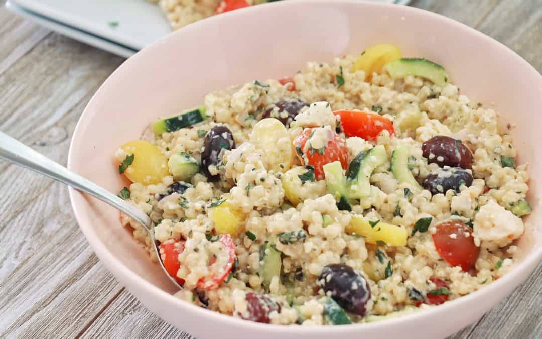 Couscous Salad with Lemon Tahini Dressing Temple
