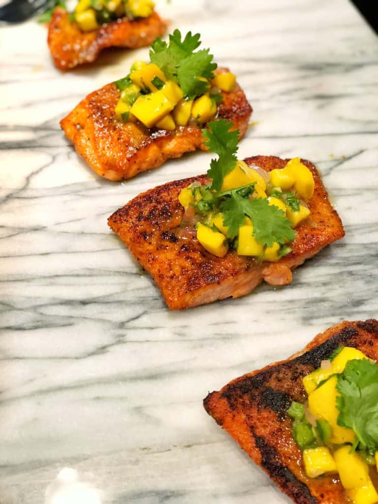 Tequila Lime Salmon with Mango Salsa