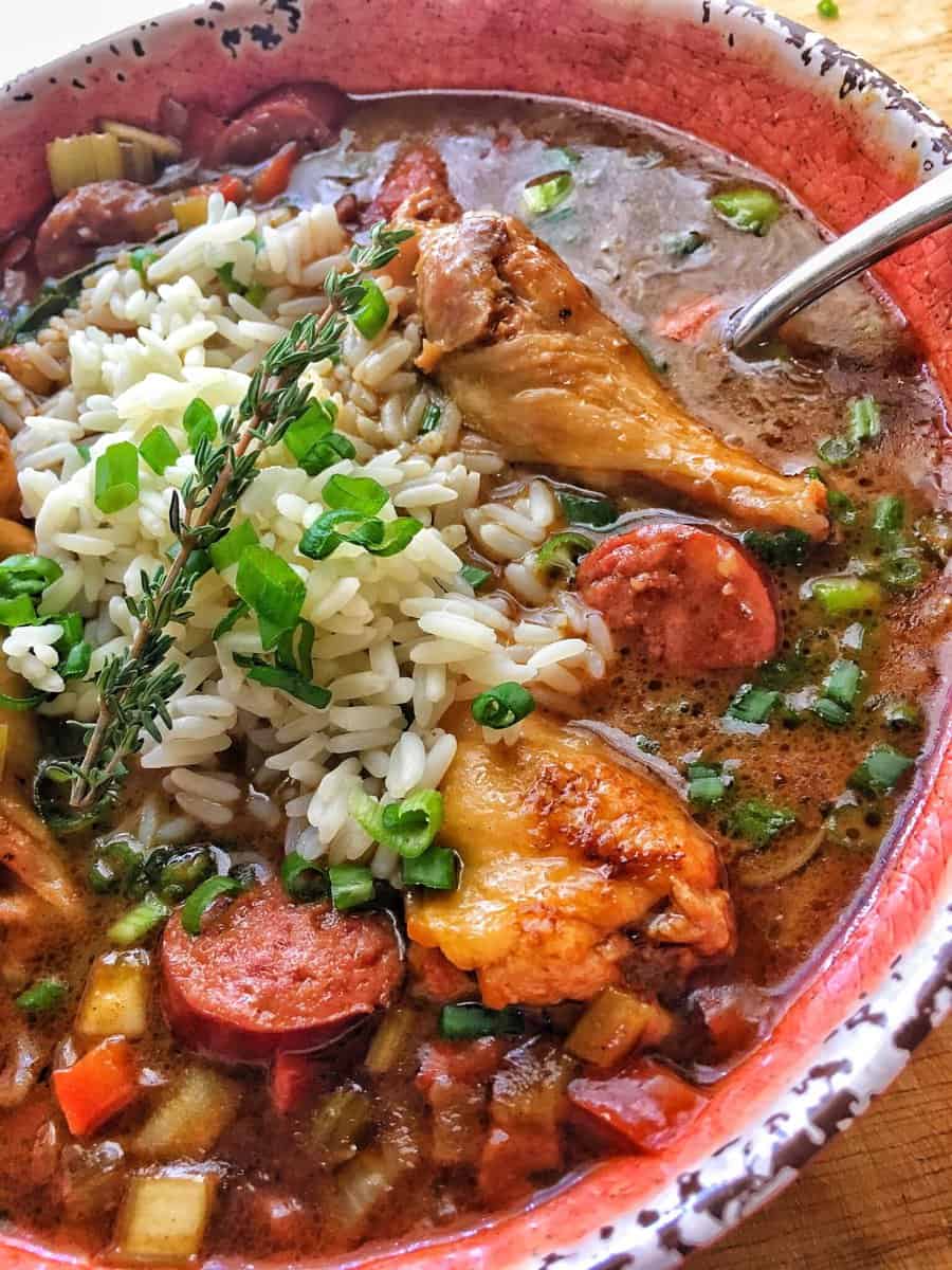 Creole Chicken and Sausage Gumbo - Smokin' and Grillin' with AB