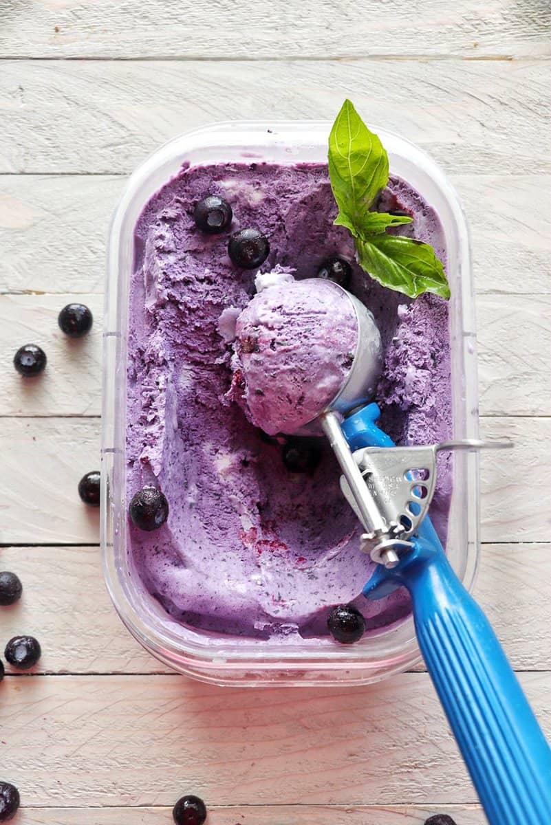 Blueberry Basil Ice Cream Temple