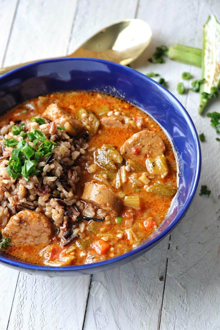 New Orleans Vegan Gumbo with Okra Temple