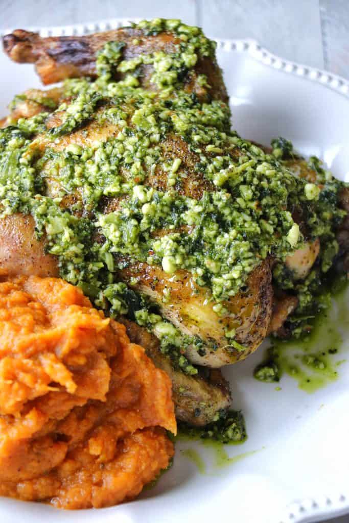 Roasted Pesto and Hens