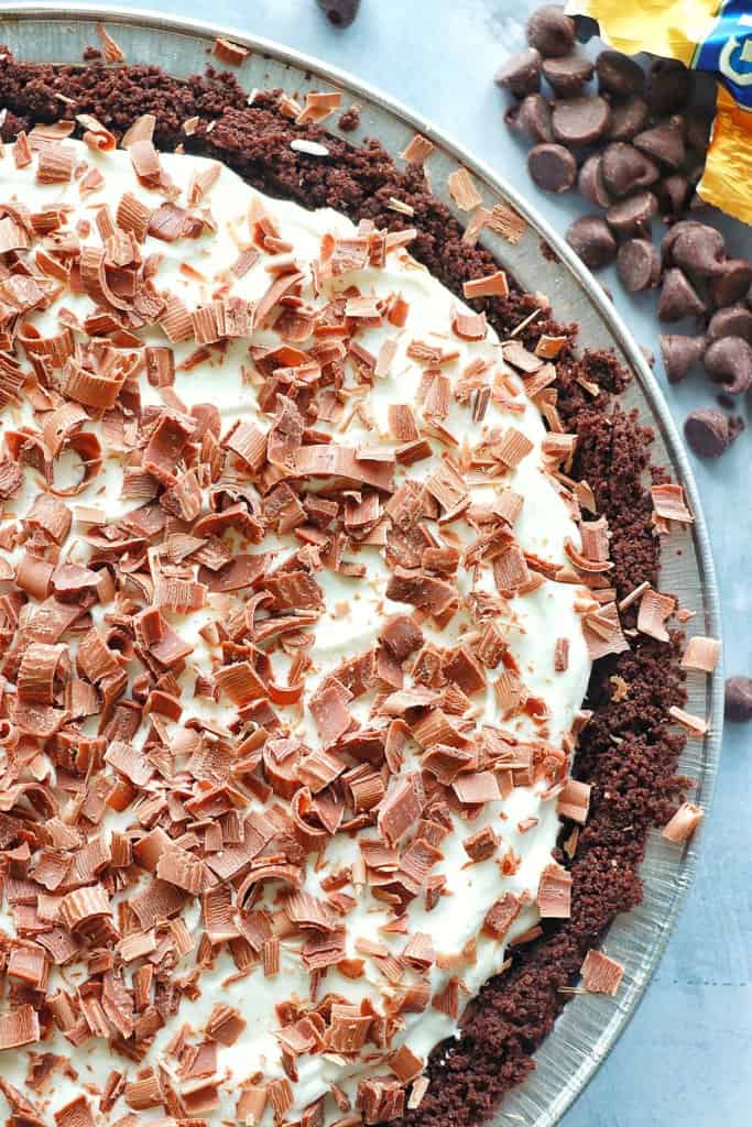 Chocolate Cream Pie in a pie pan