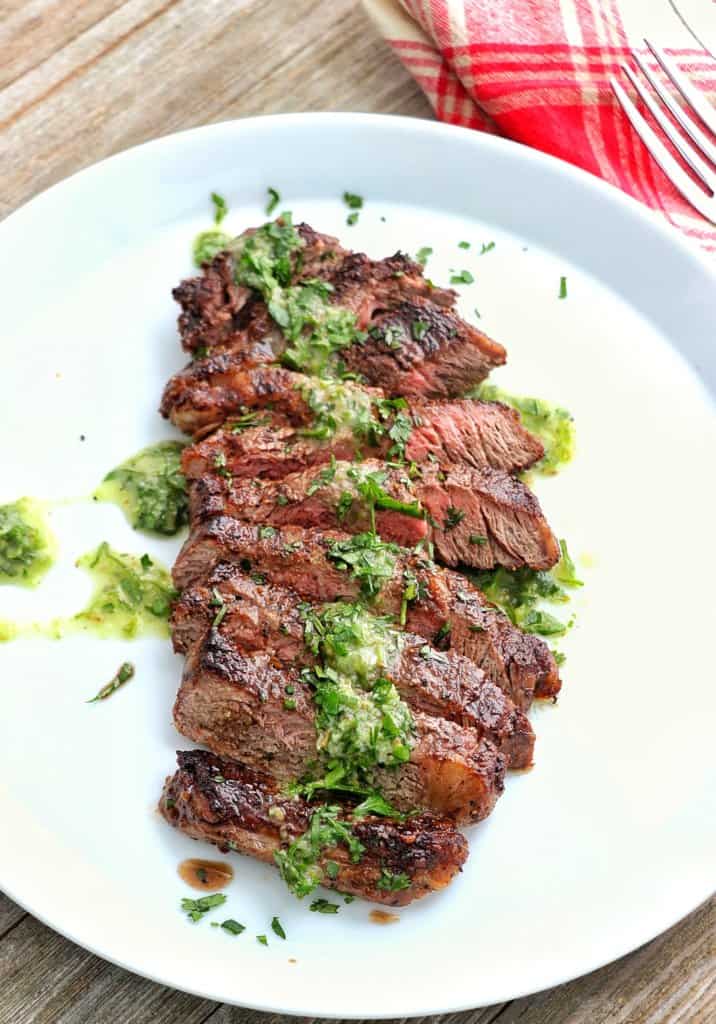 Grilled Coriander Steak with Salsa Verde1