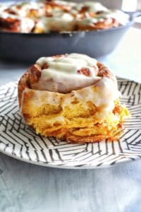 Sweet Potato Cinnamon Rolls on a plate