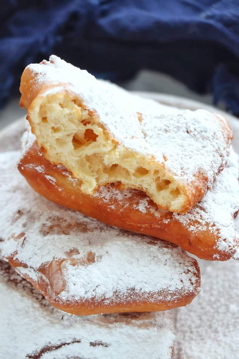 Classic Beignets on a plate 