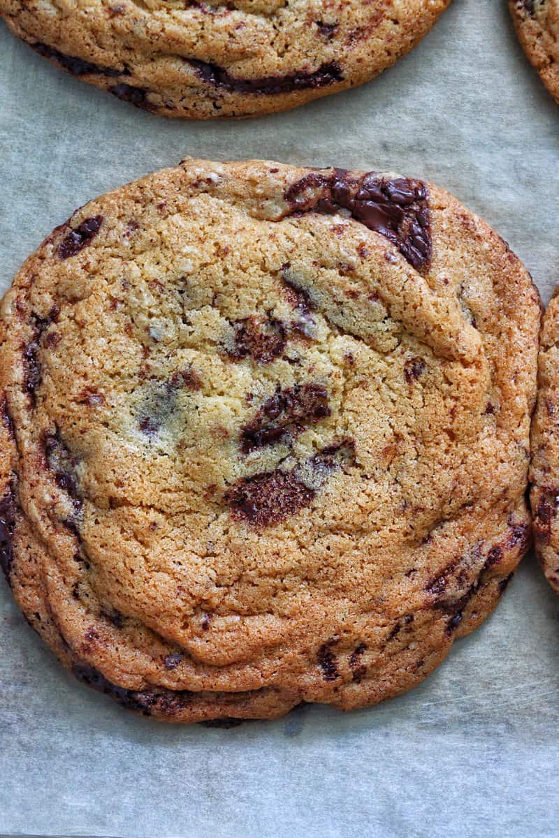 Baked Chewy Dark Chocolate Chip cookie