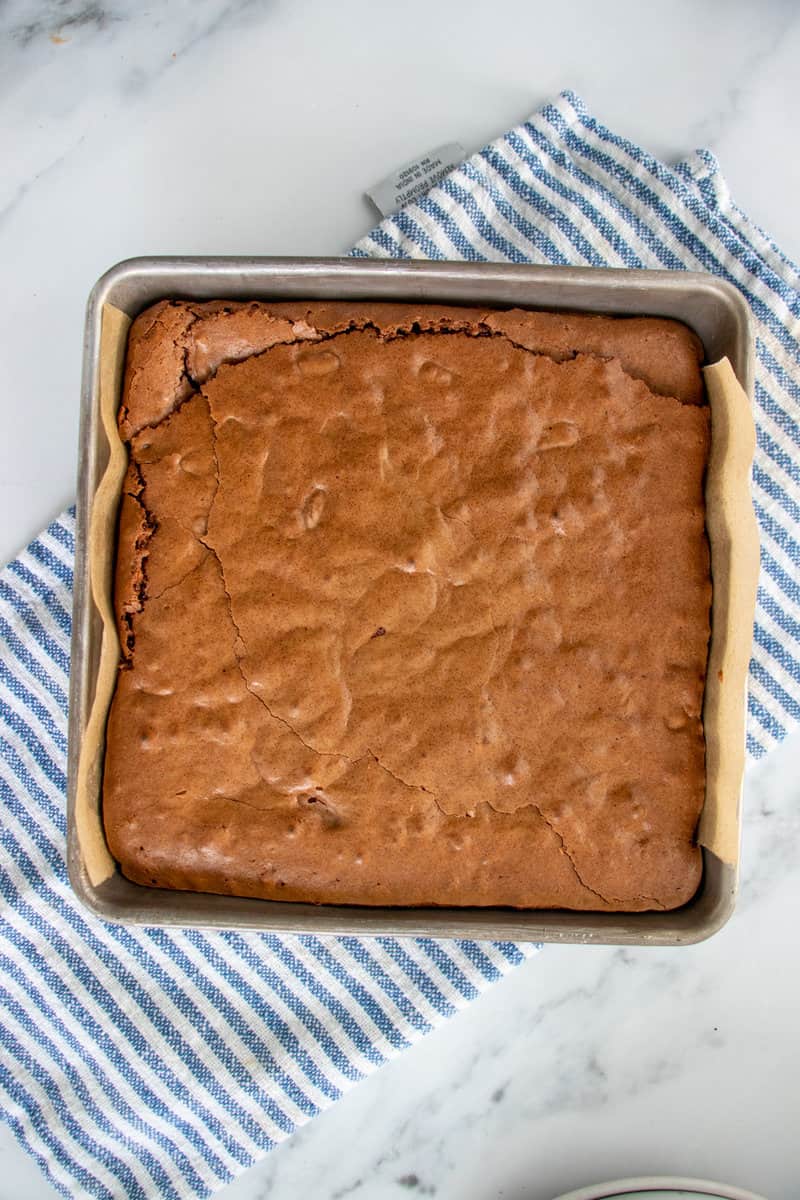 brownies in a baking pan