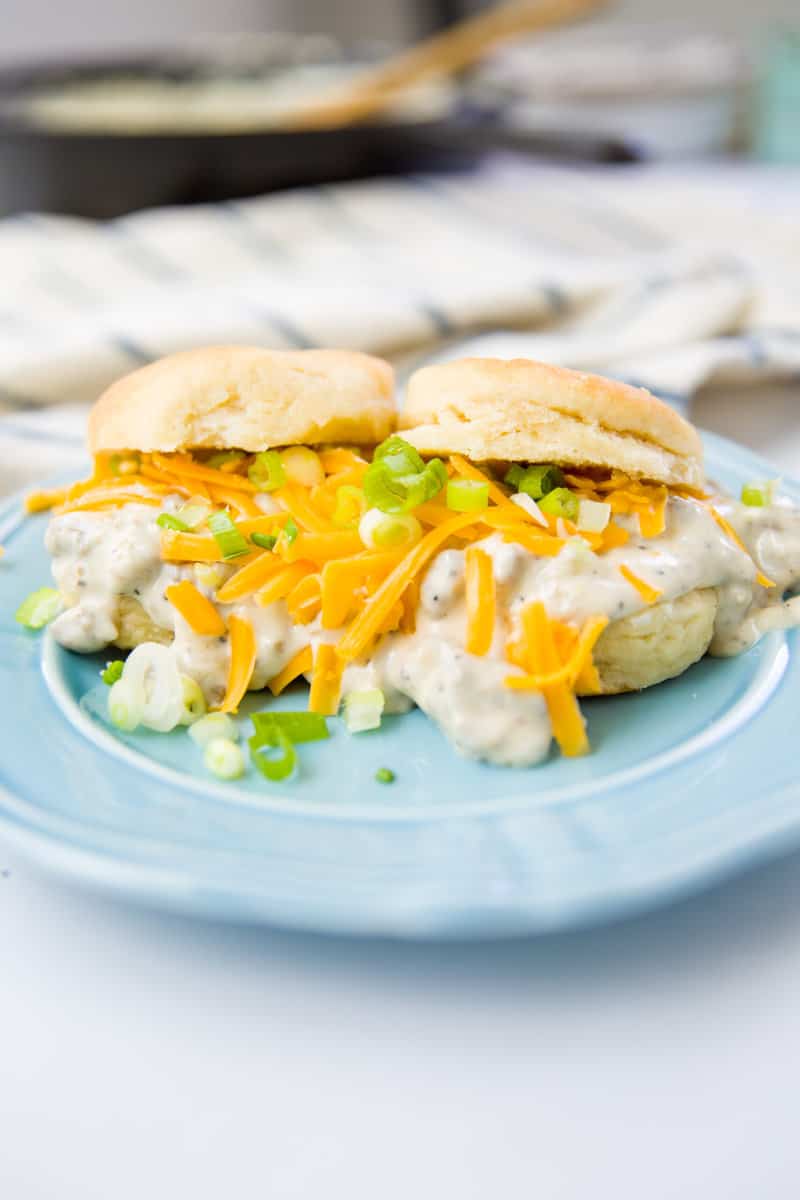Buttermilk Biscuits and White Sausage Gravy - Kenneth Temple