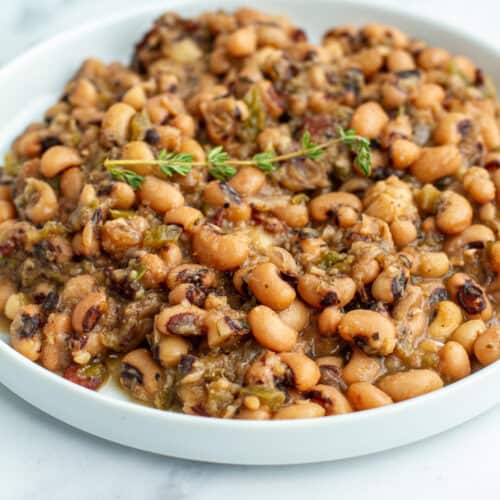 Black-Eyed Peas on a plate.