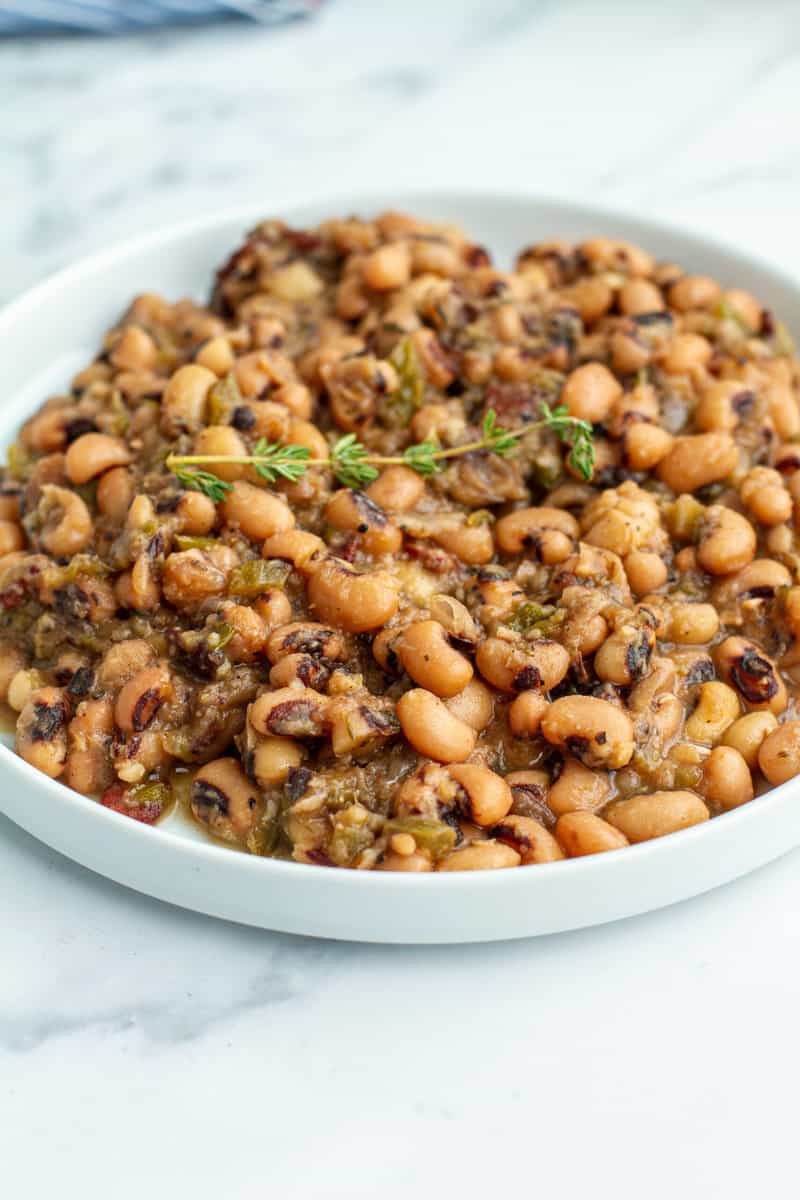 Black-Eyed Peas on a plate.