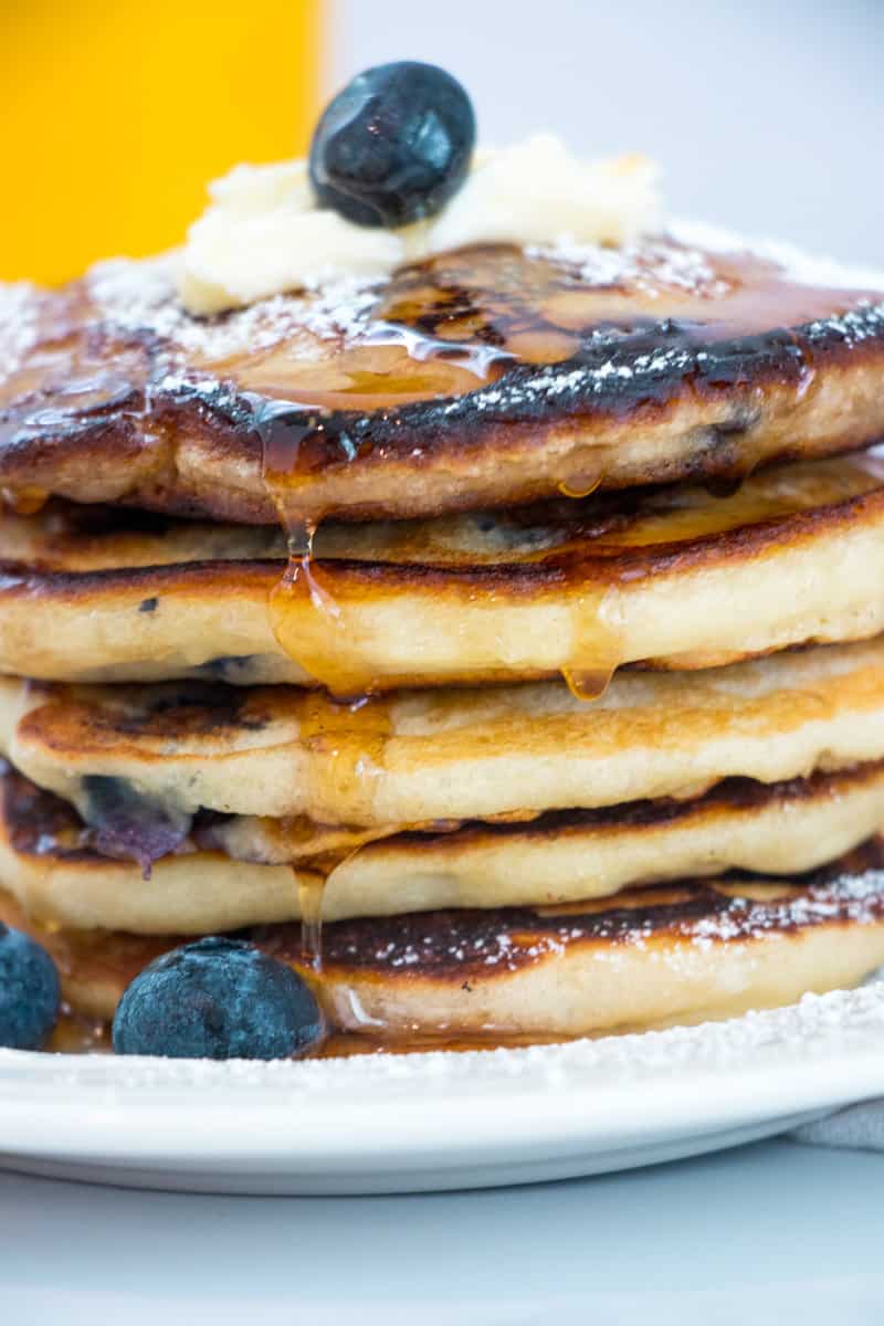 Blueberry Buttermilk Pancakes Stack