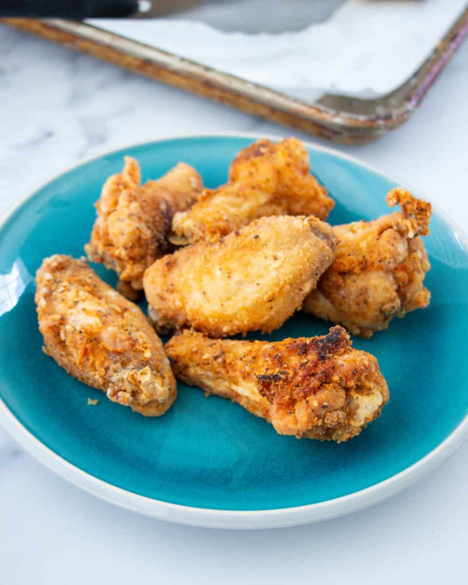 southern fried chicken wings on a plate