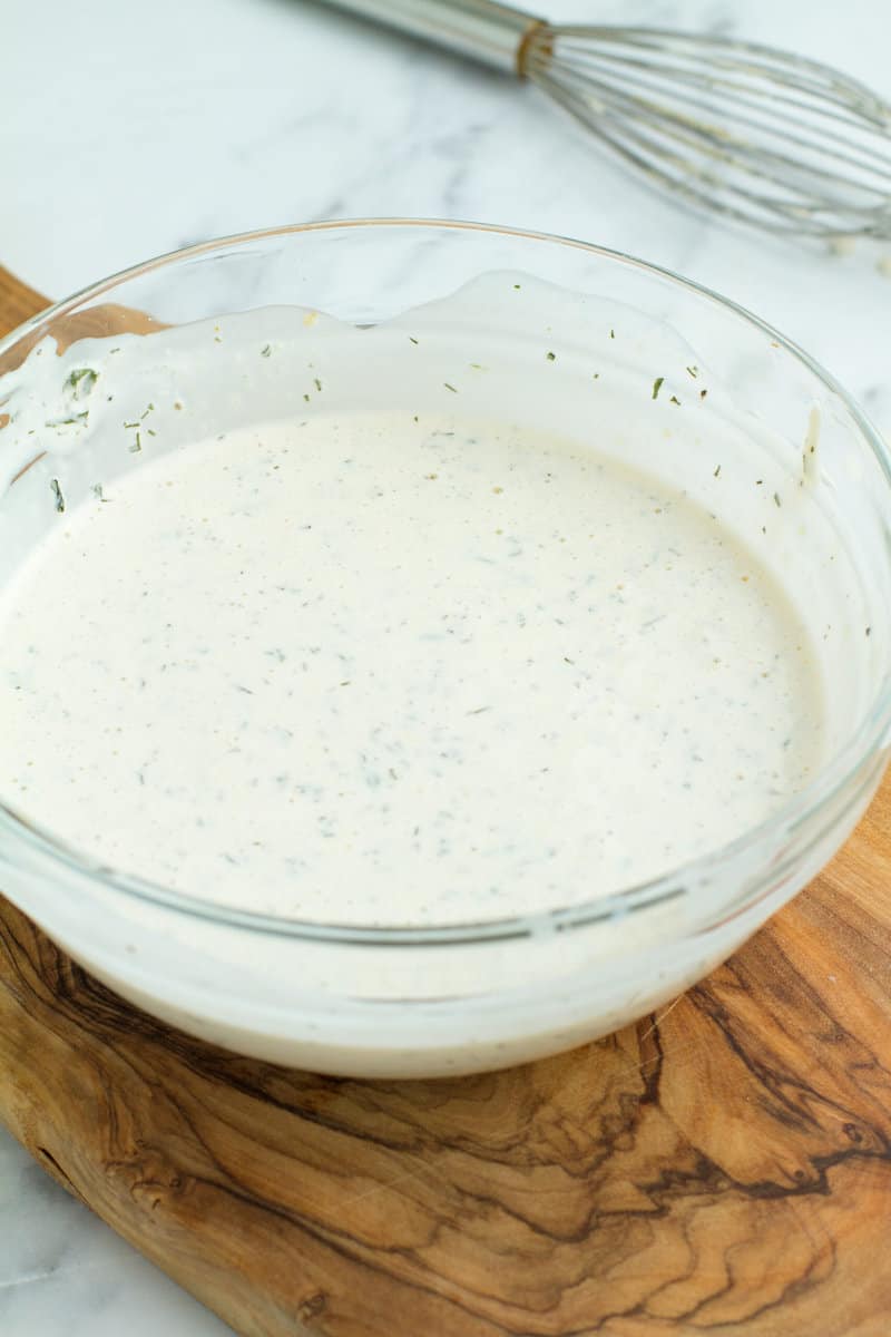 Easy Ranch Dressing in a bowl