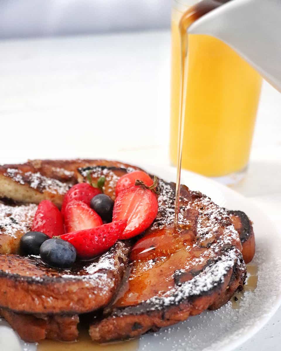 Pain Perdu with Syrup Pour