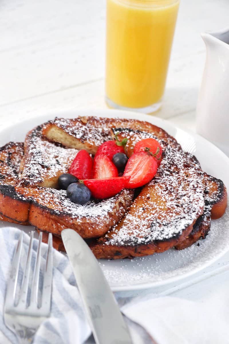 Pain Perdu on a plate