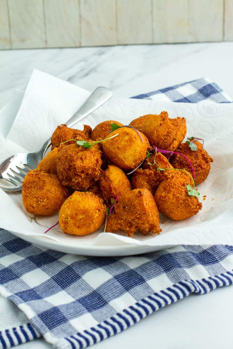 Southern Hush Puppies on plate