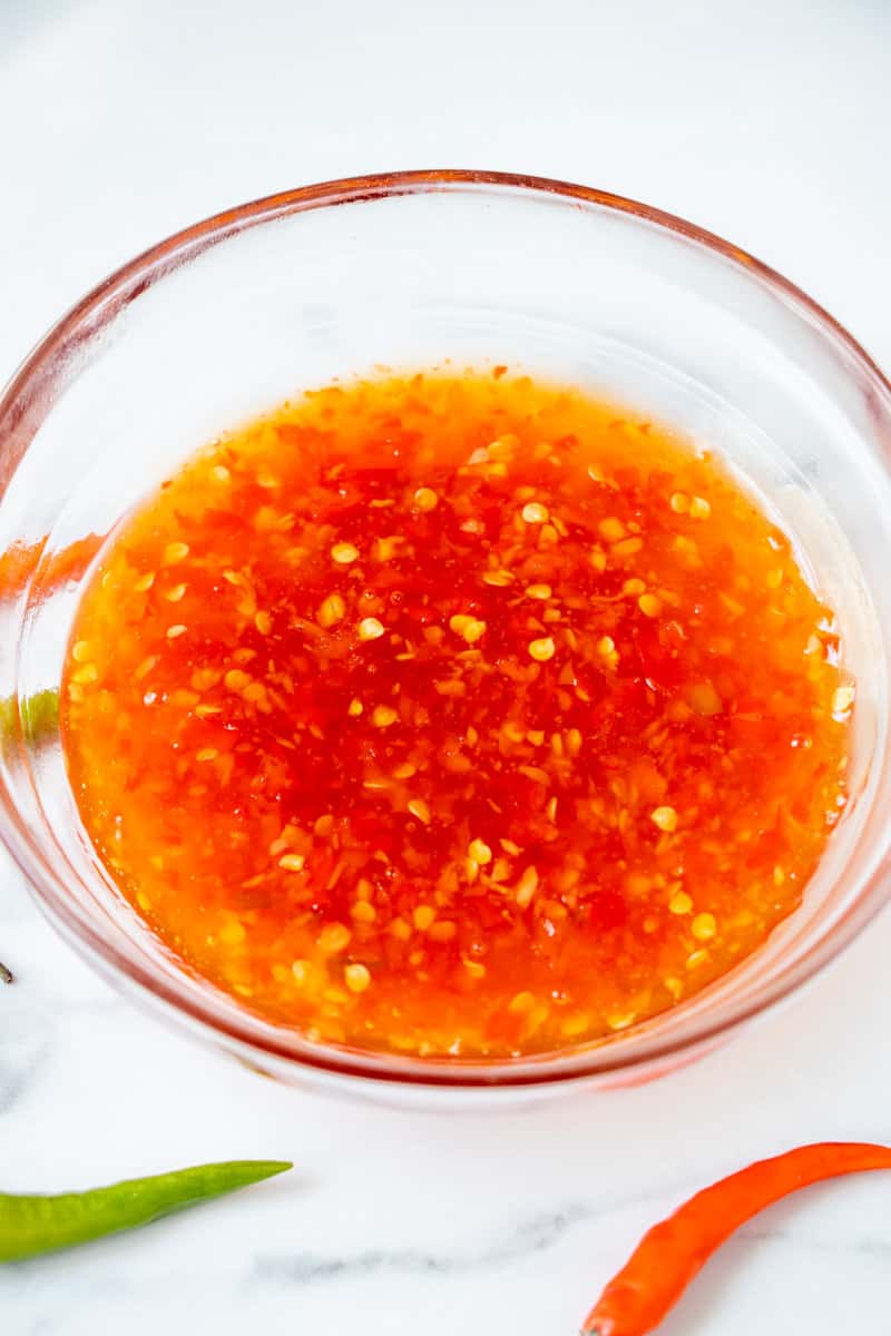 close up of Sweet Thai Chili Dipping Sauce1