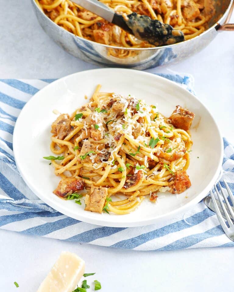White Wine Chicken Pasta Temple