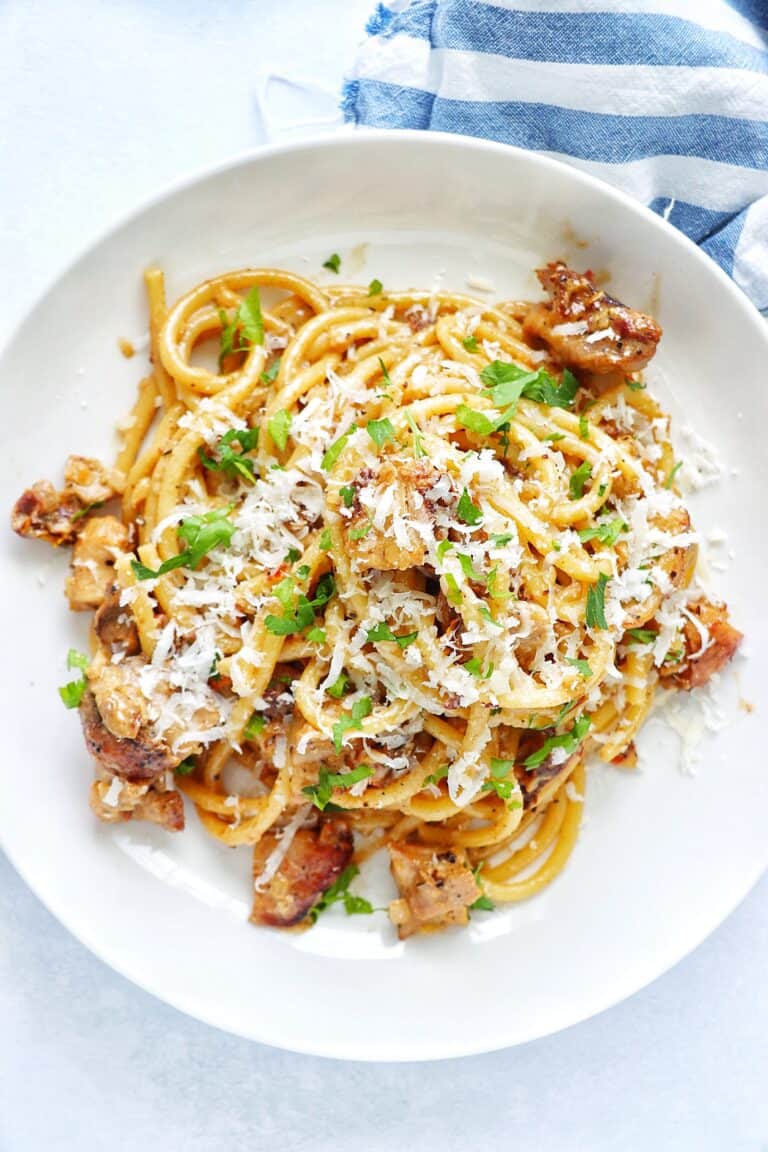 White Wine Chicken Pasta Temple
