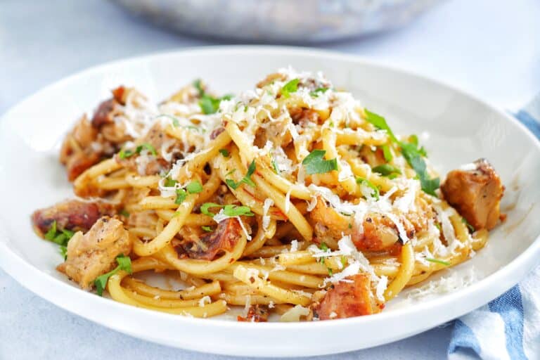 White Wine Chicken Pasta Temple