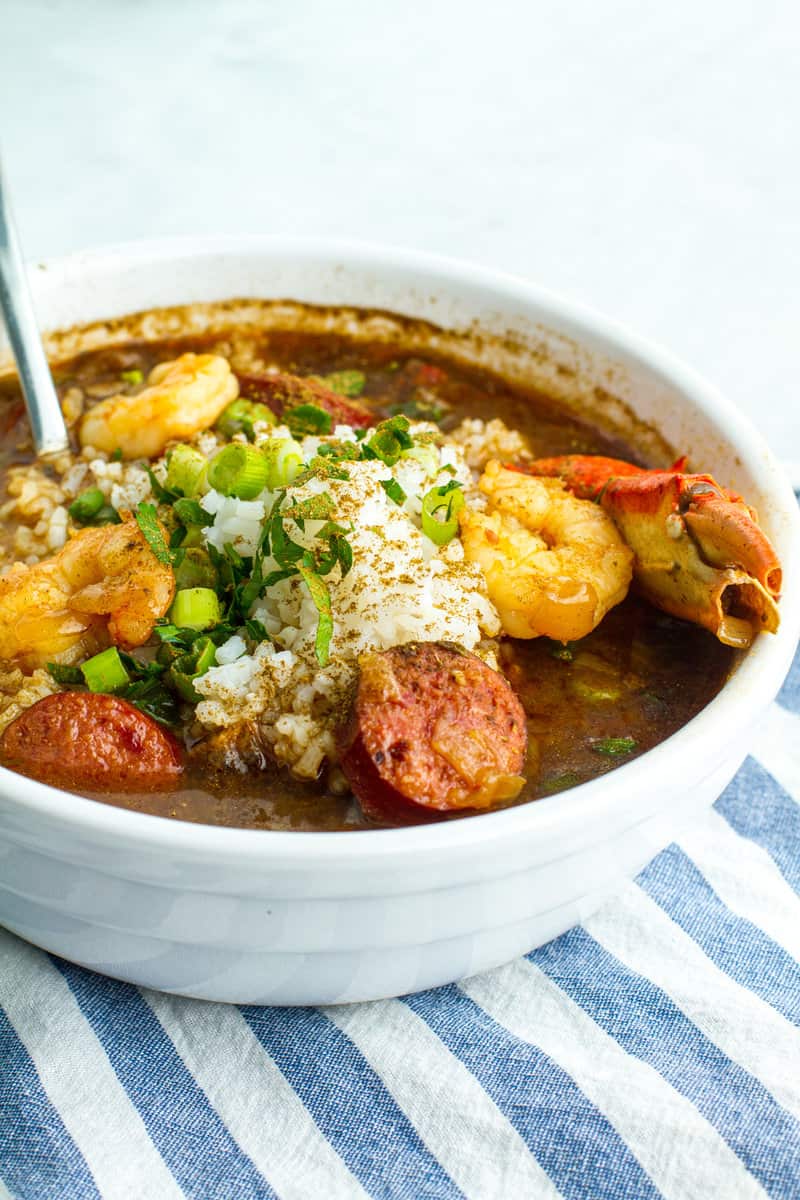 Bowl of New Orleans Seafood Gumbo
