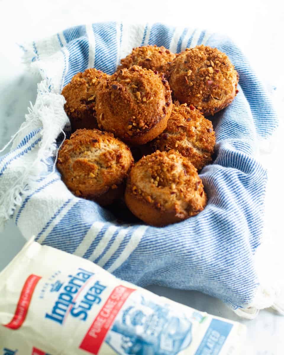 Apple Cinnamon Muffins in a basket
