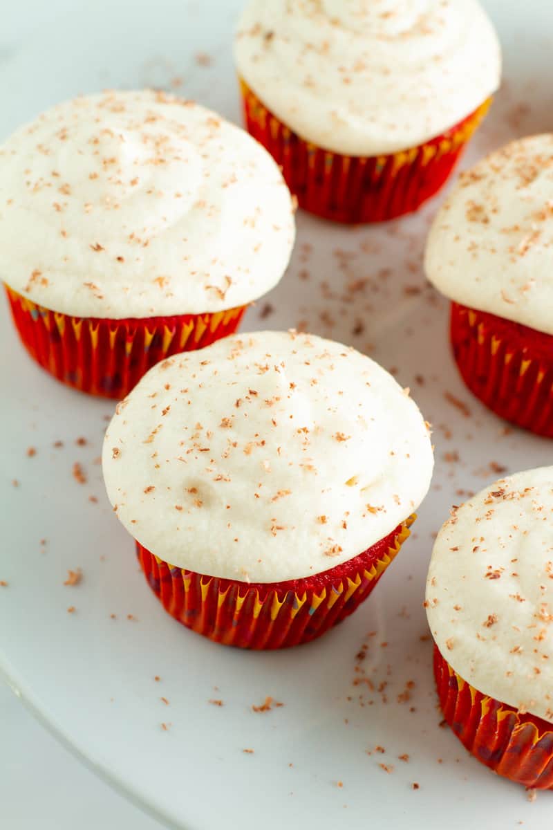 Close up off red velvet cupcakes