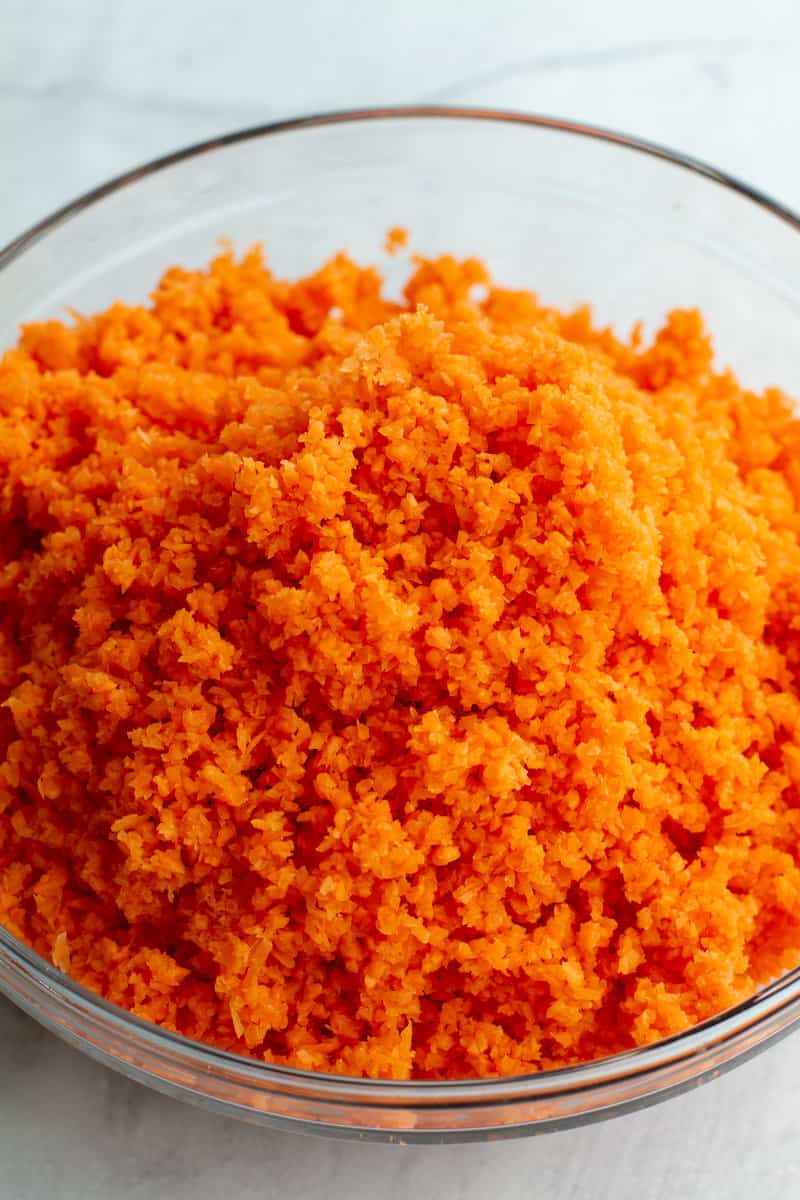 Finely chopped carrots