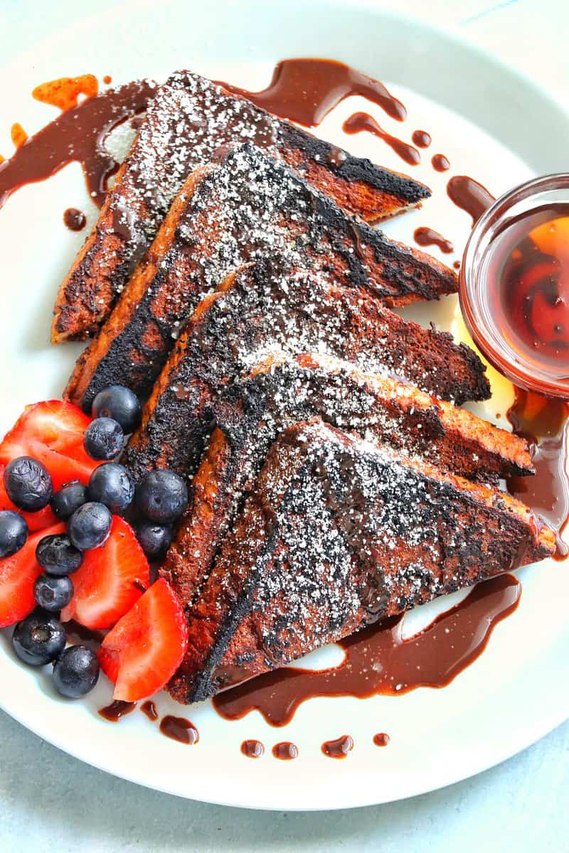 Chocolate French Toast with berries