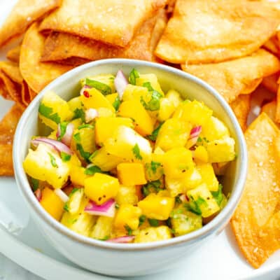 Pineapple Mango Salsa close up