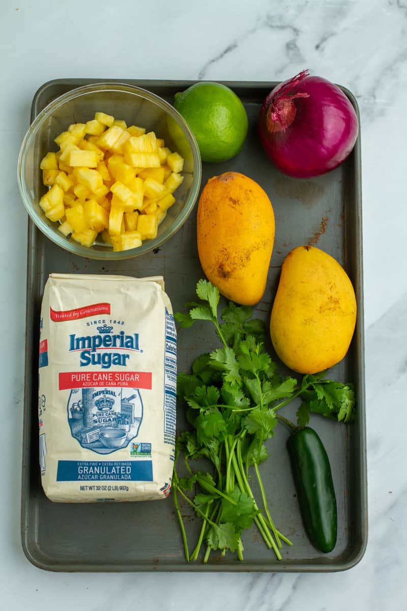 Pineapple Mango Salsa ingredients