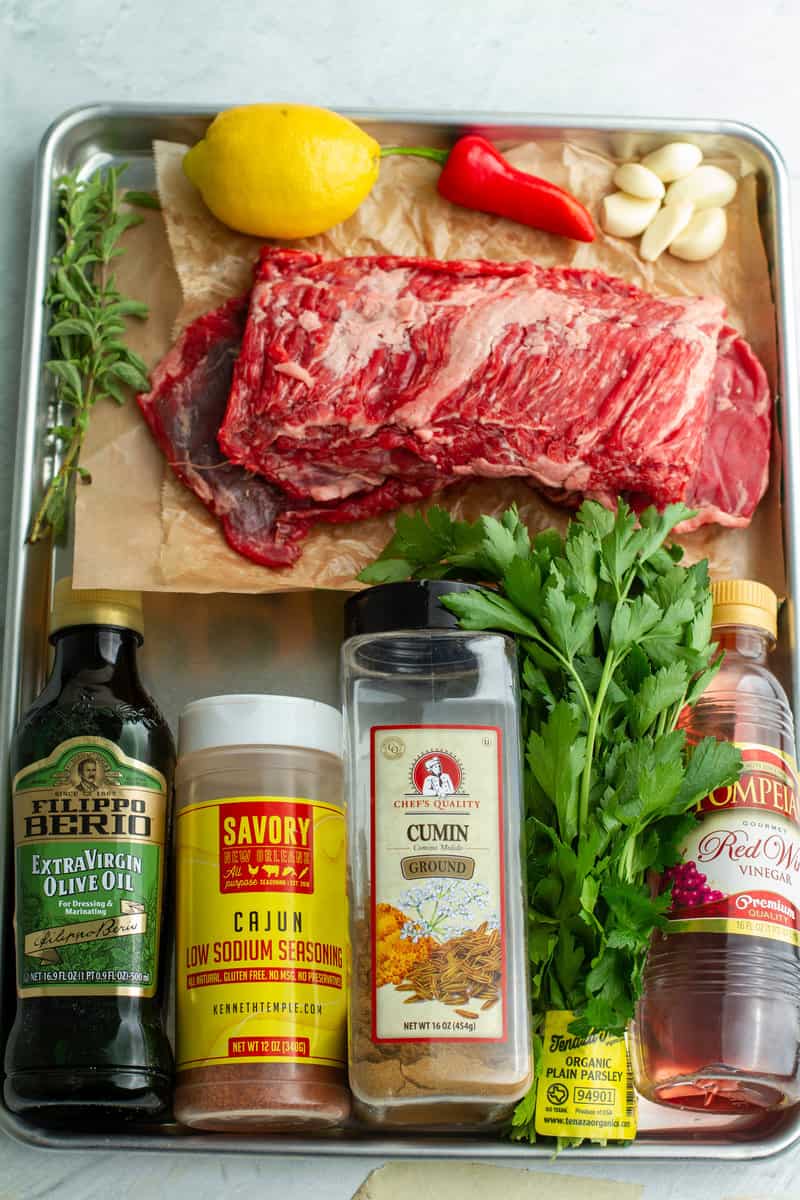 Grilled Skirt Steak with Chimichurri Sauce Ingredients