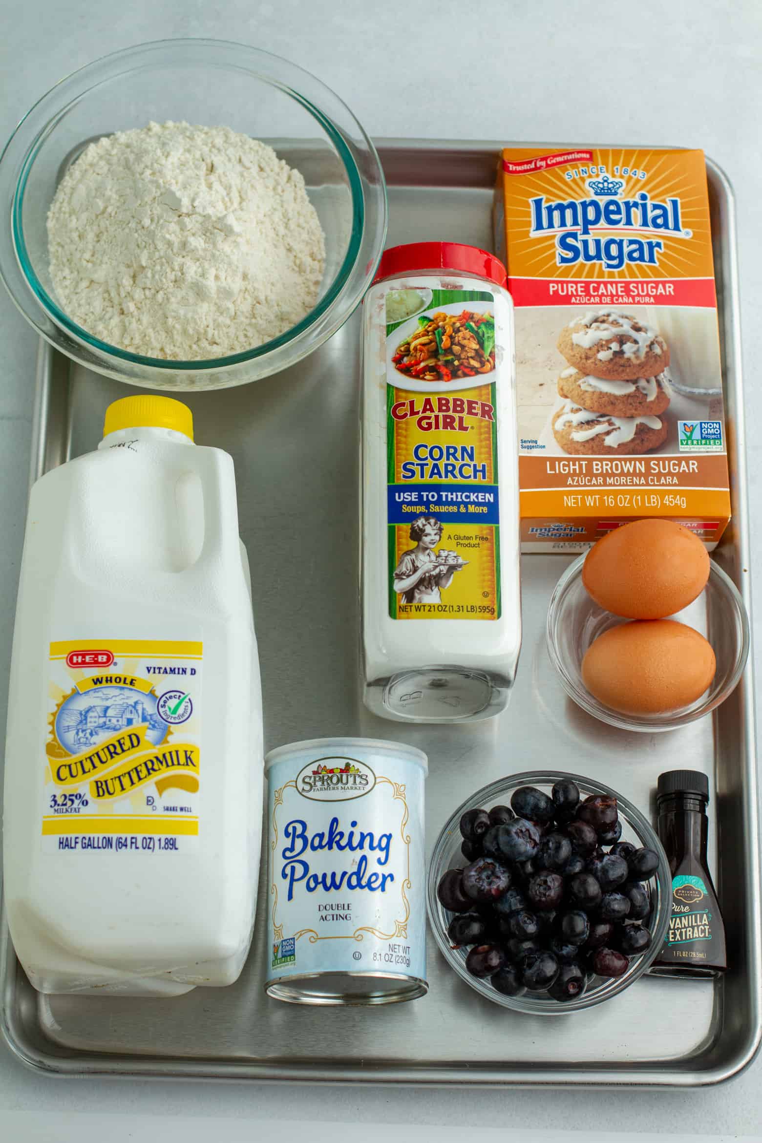 Homemade Blueberry Waffles Ingredients