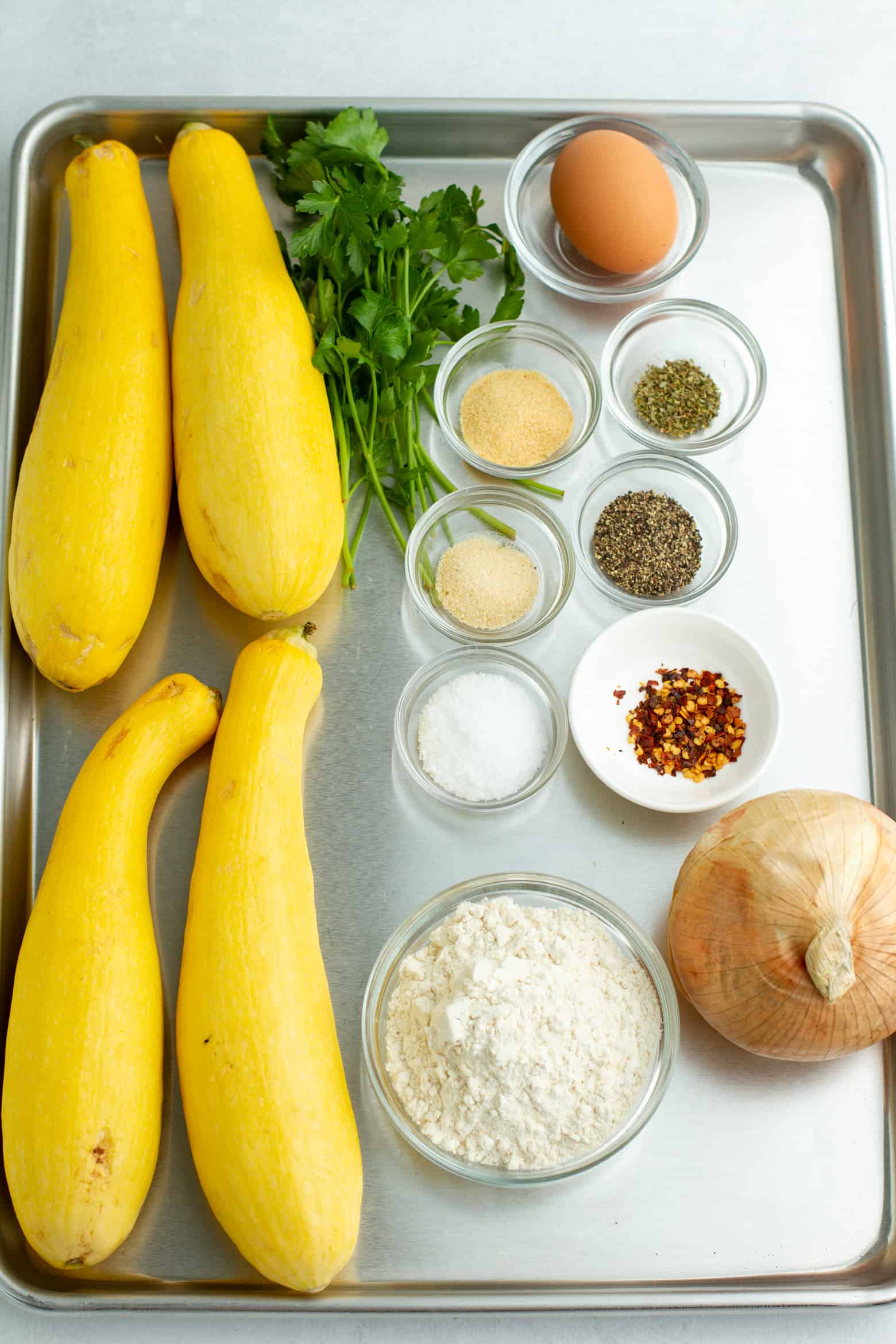 Yellow Squash Fritters Ingredients