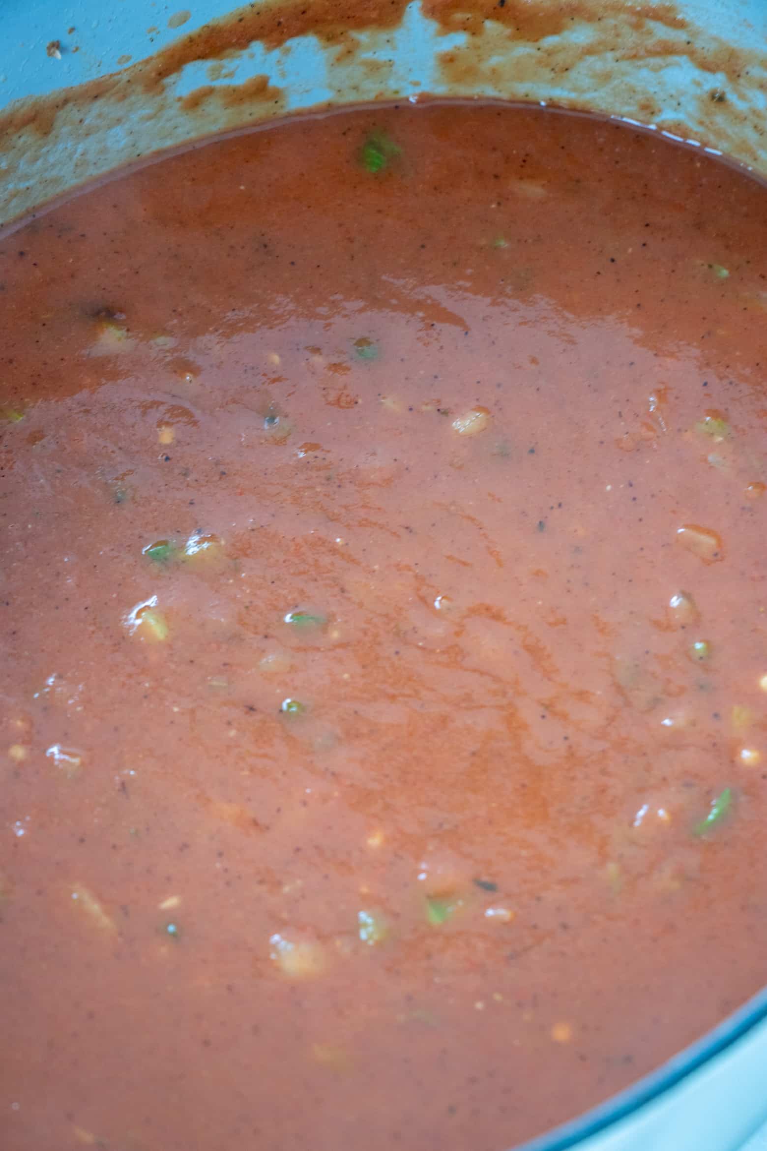 Piquante Sauce in a pot.