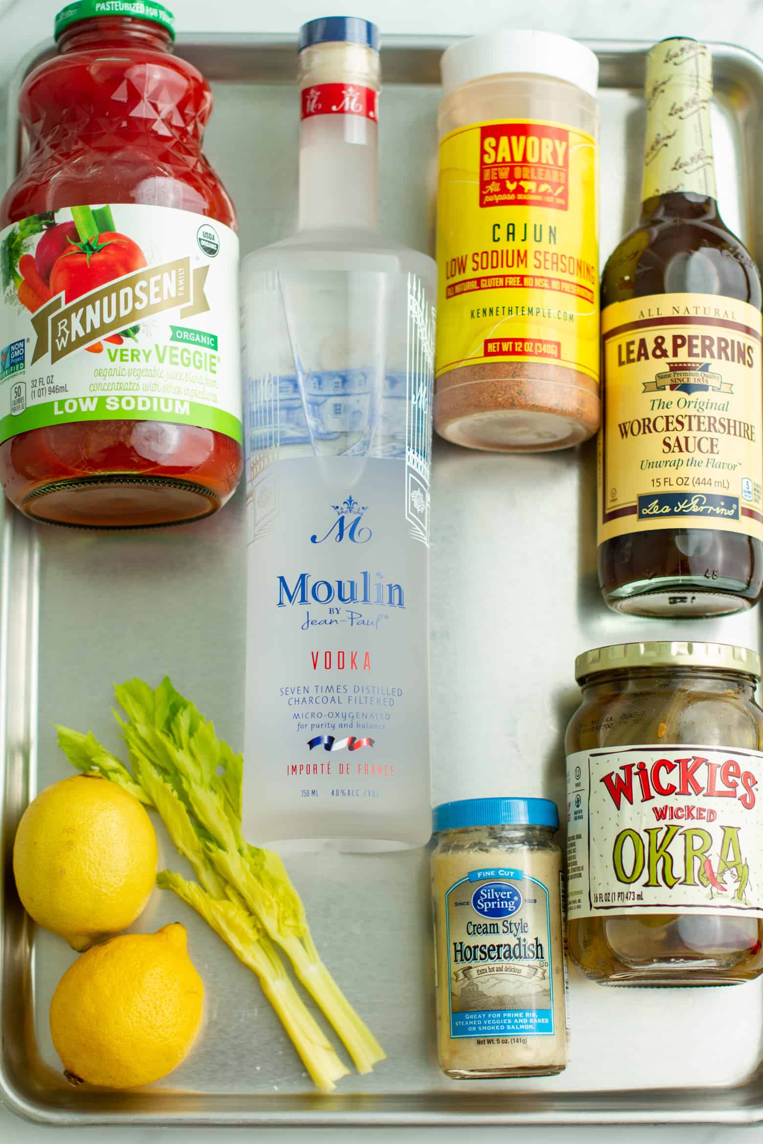 New Orleans Bloody Mary ingredients