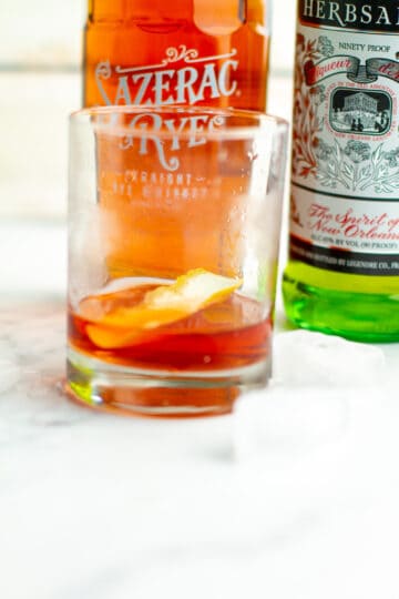 New Orleans Sazerac in a glass