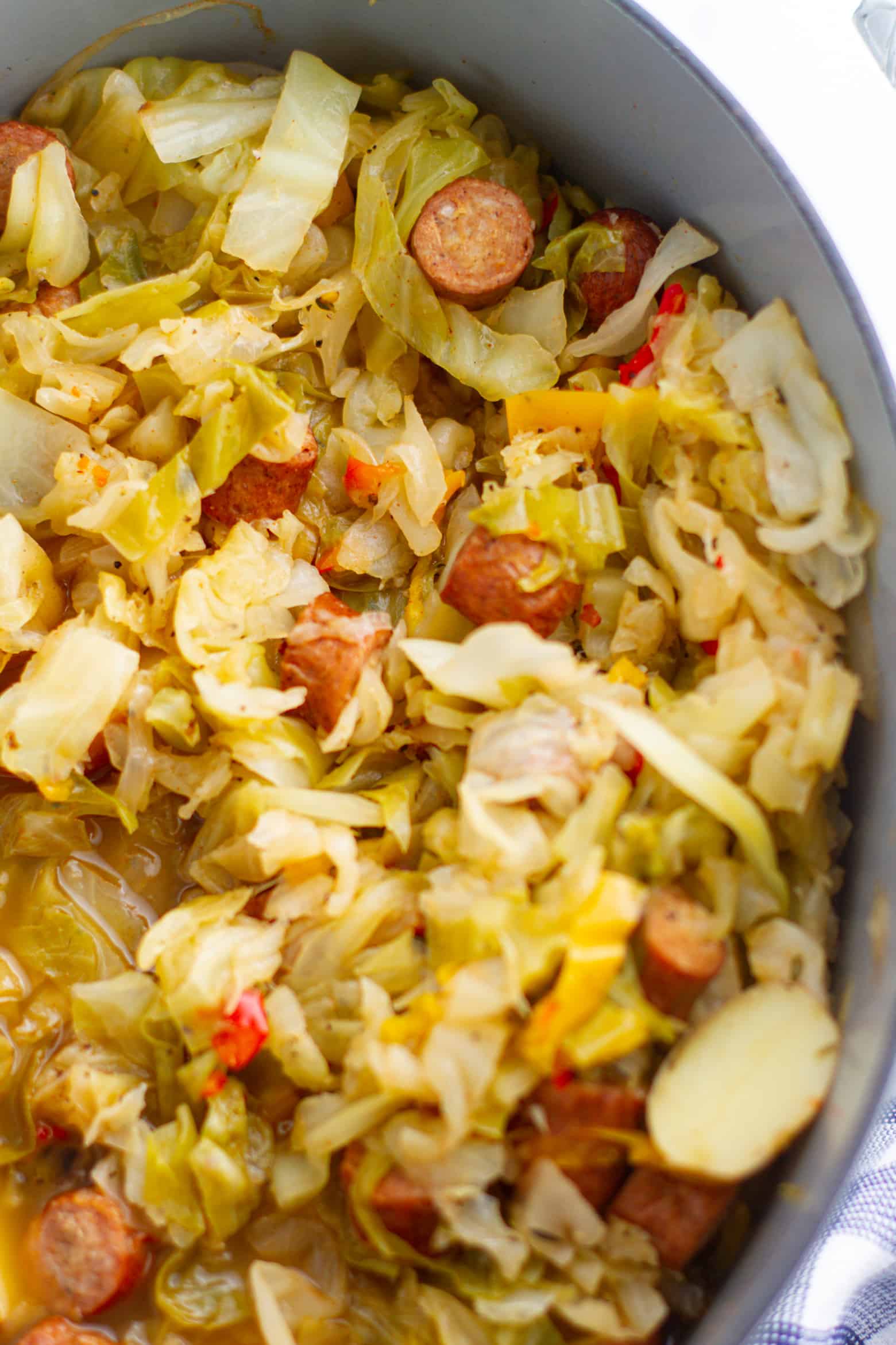 Cooked Southern Smothered Cabbage 