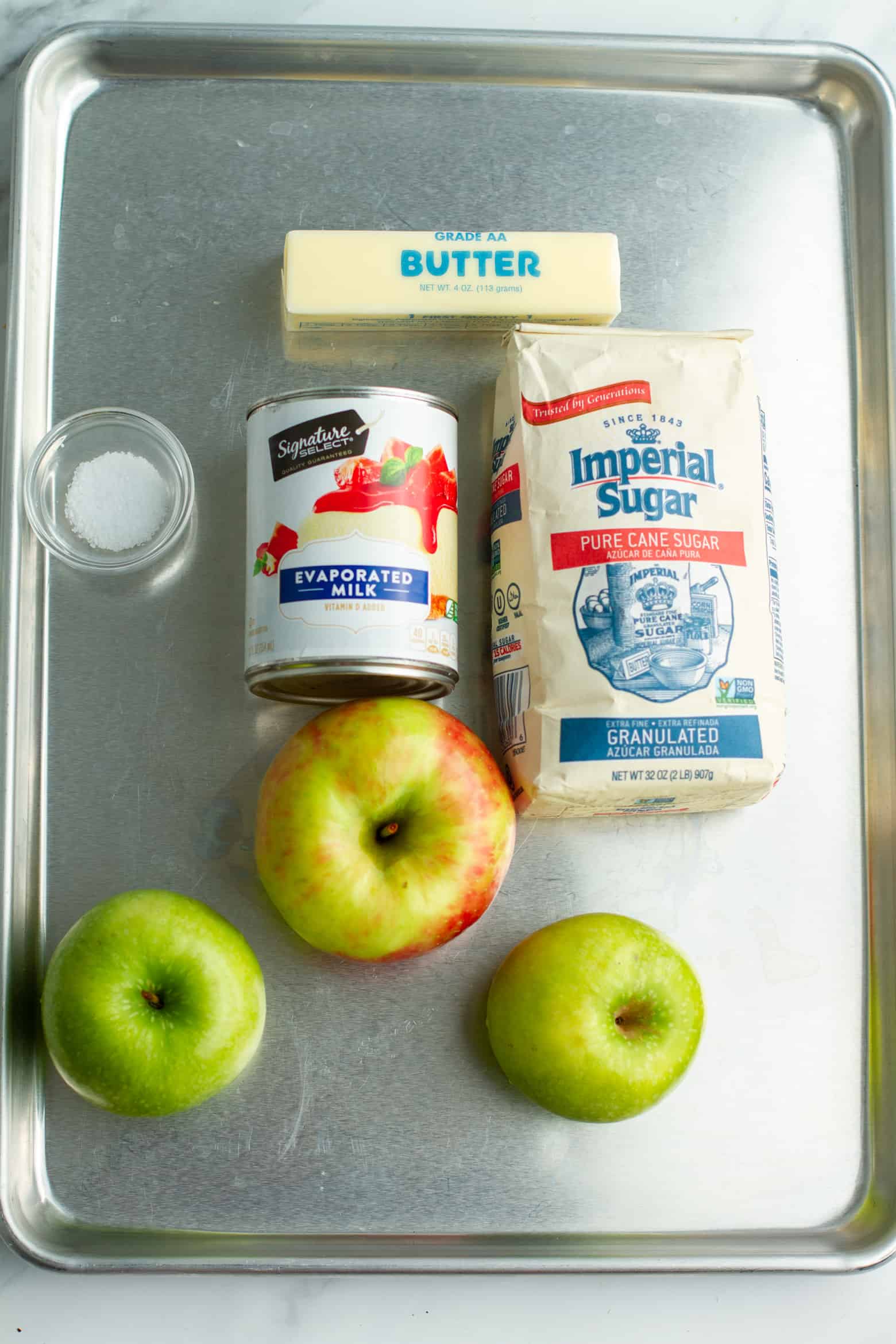 Ingredients for Caramel Apple Slices