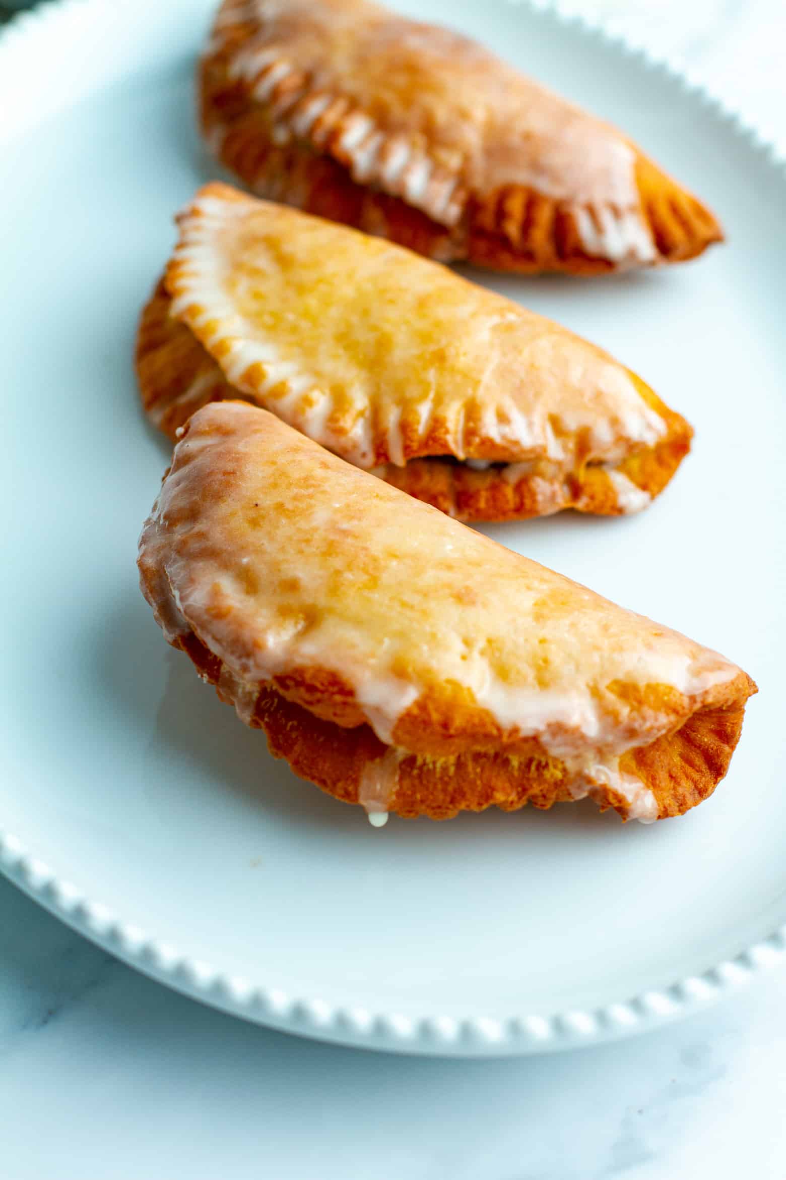 Cherry Fried Pies on a platter.