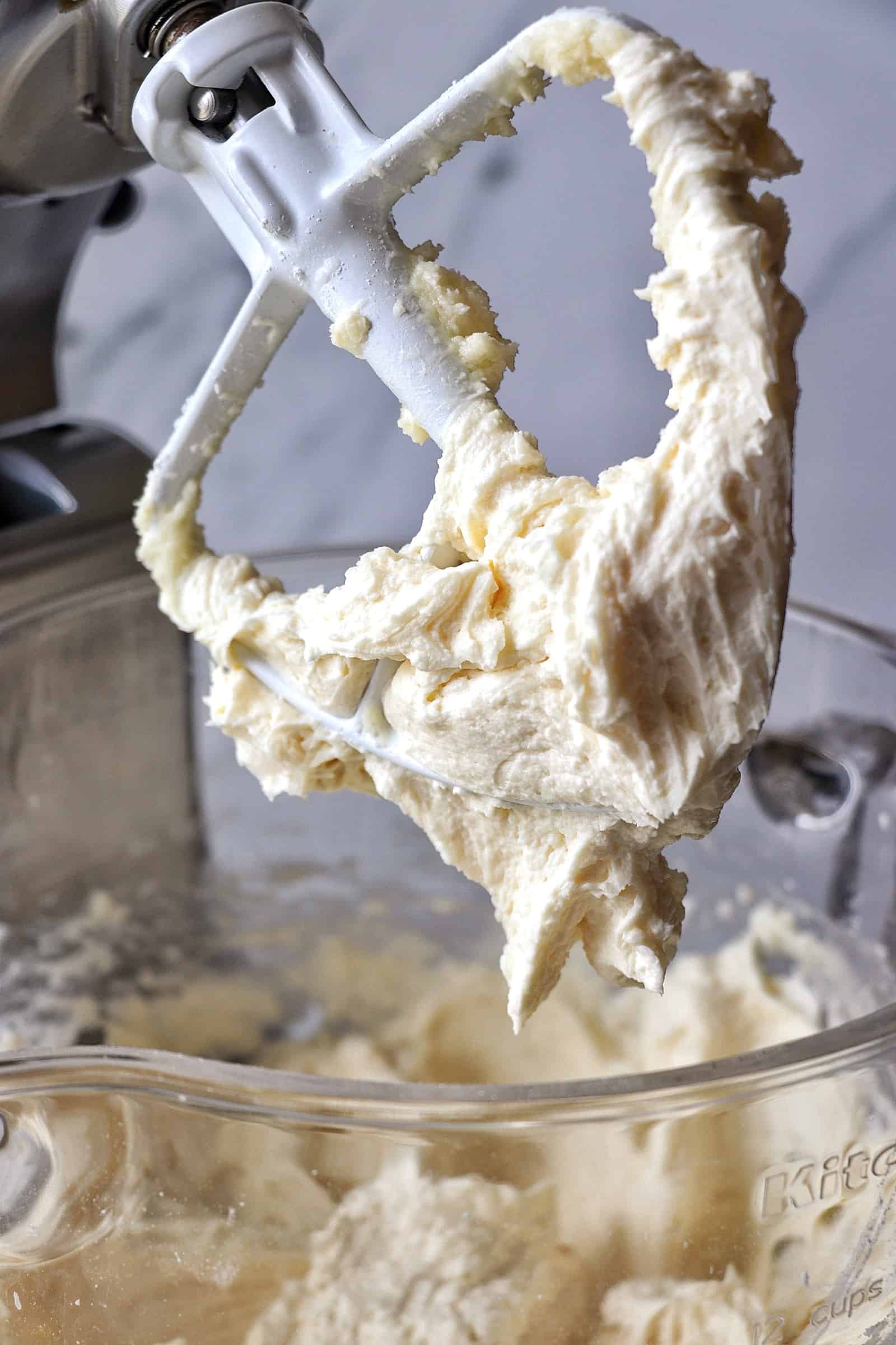 Mascarpone Icing on a paddle attachment