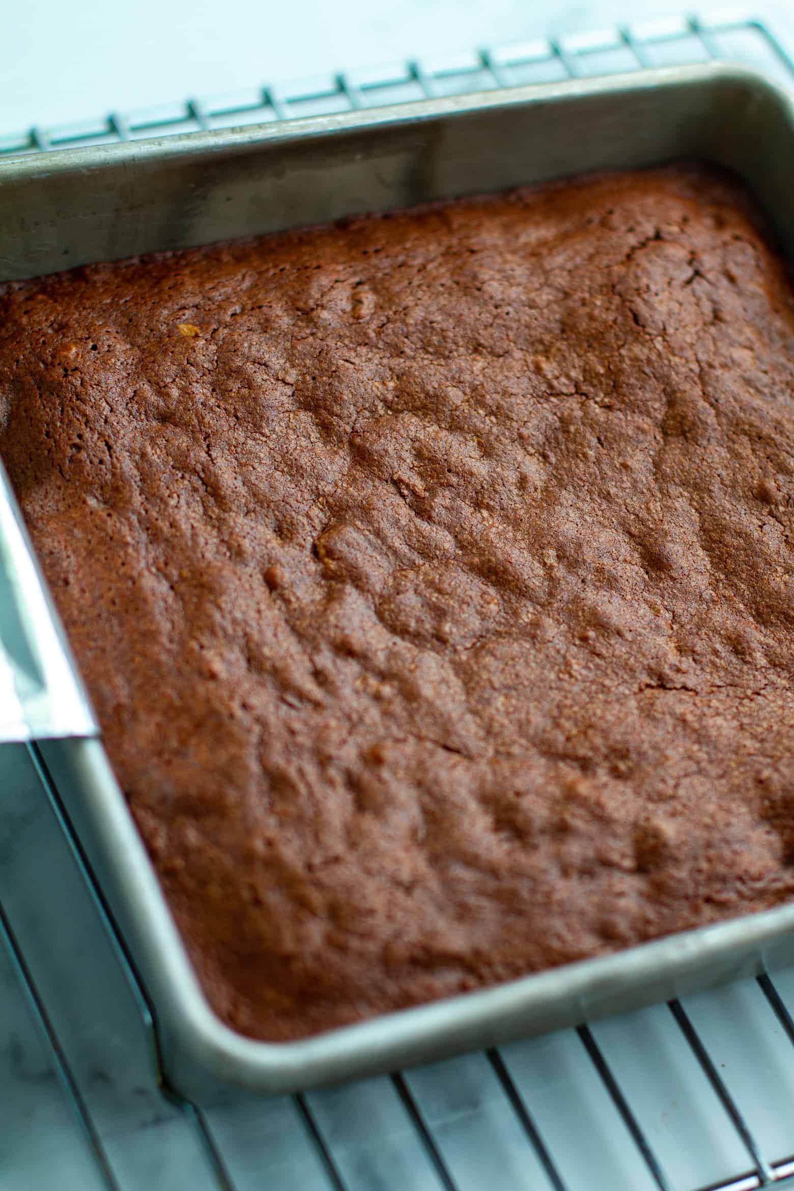 Chewy Fudge Brownie in a pan