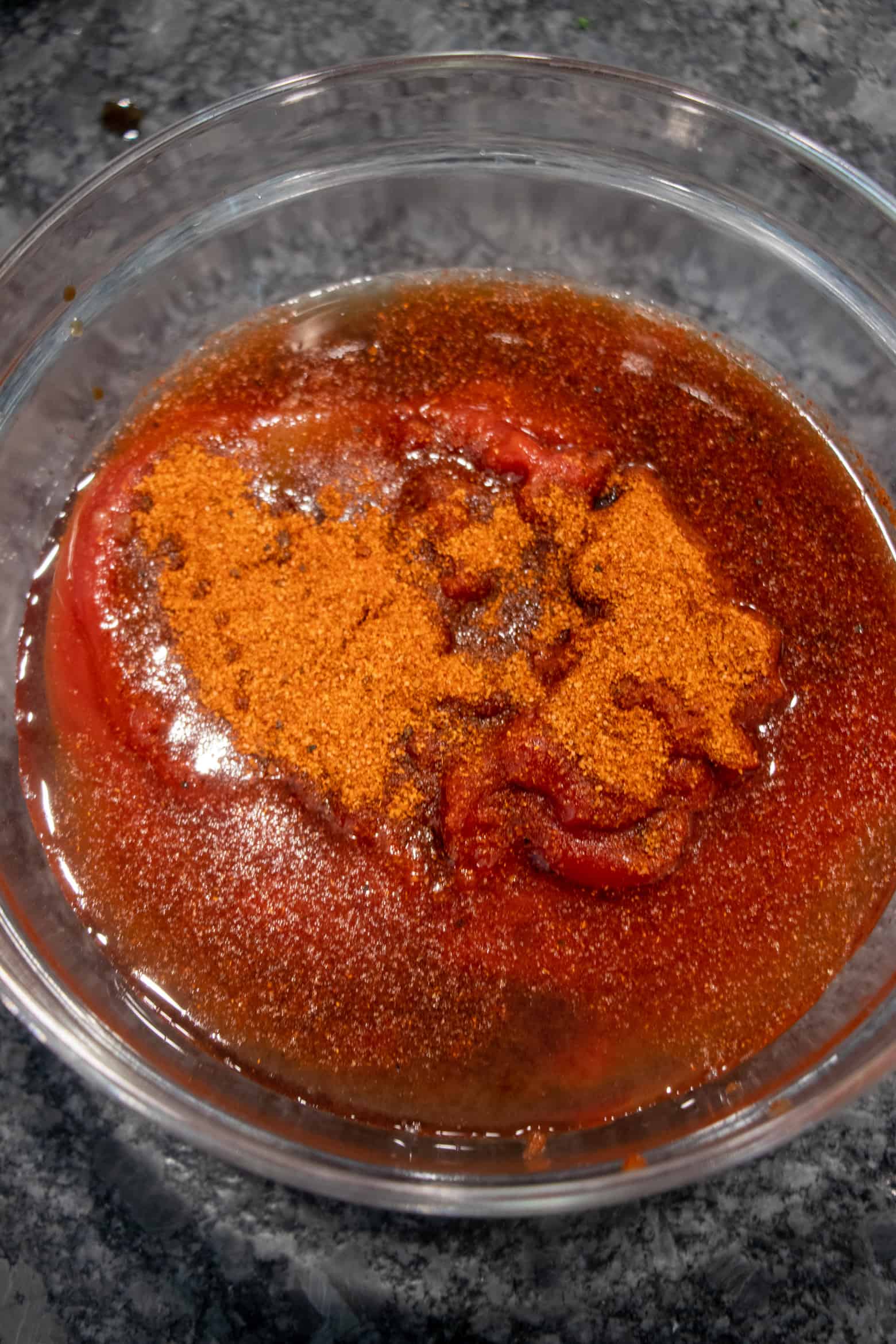 bbq sauce ingredients in a bowl