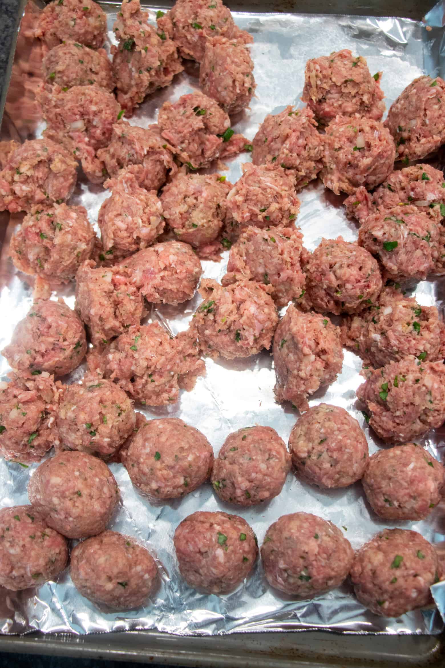 meatballs mixture pre-scooped
