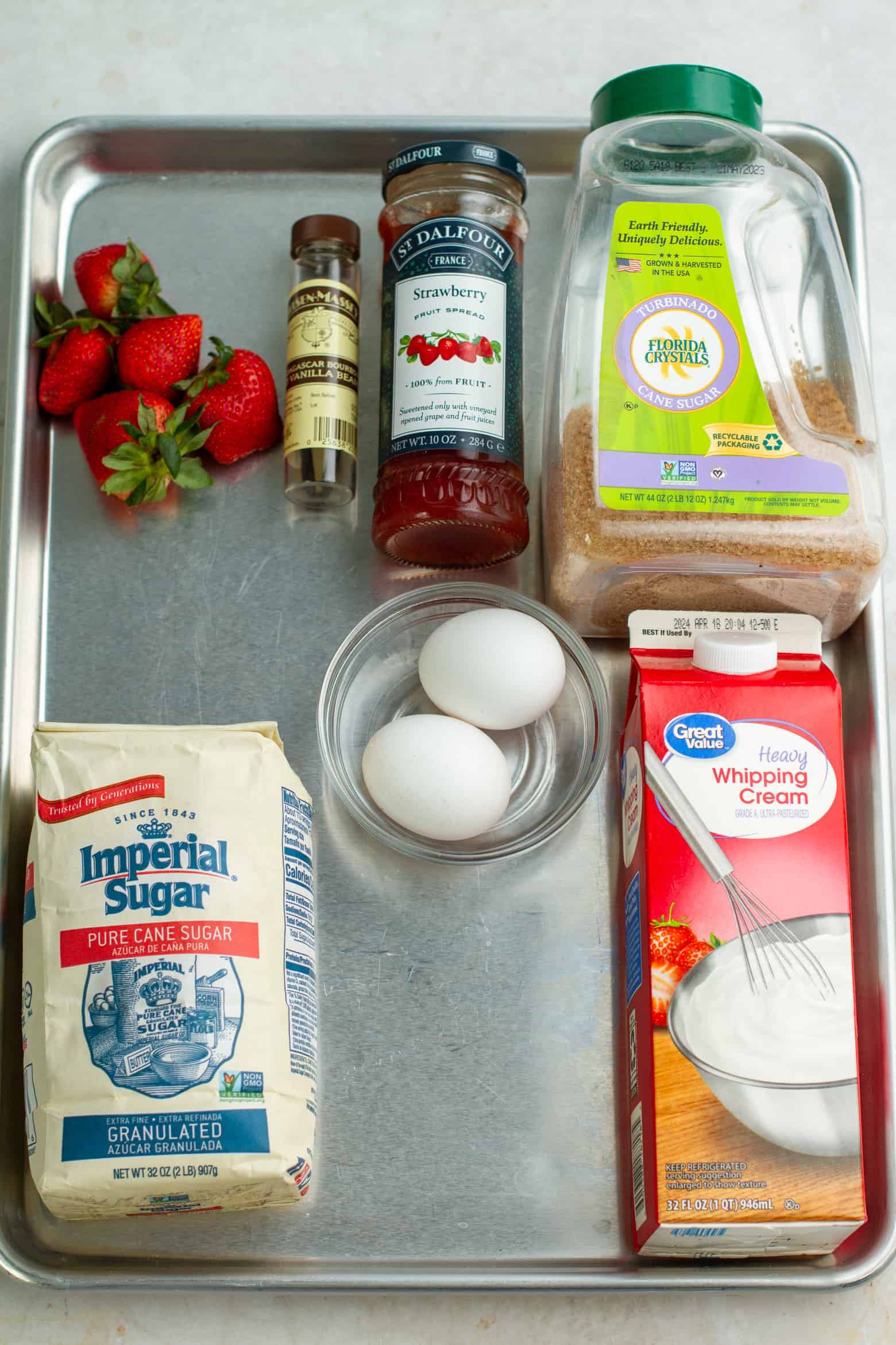 Strawberry Creme Brulee ingredients
