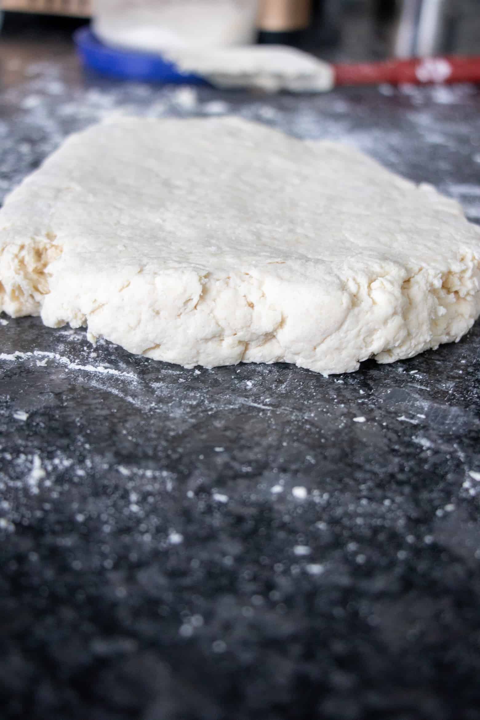 Flatten biscuit dough