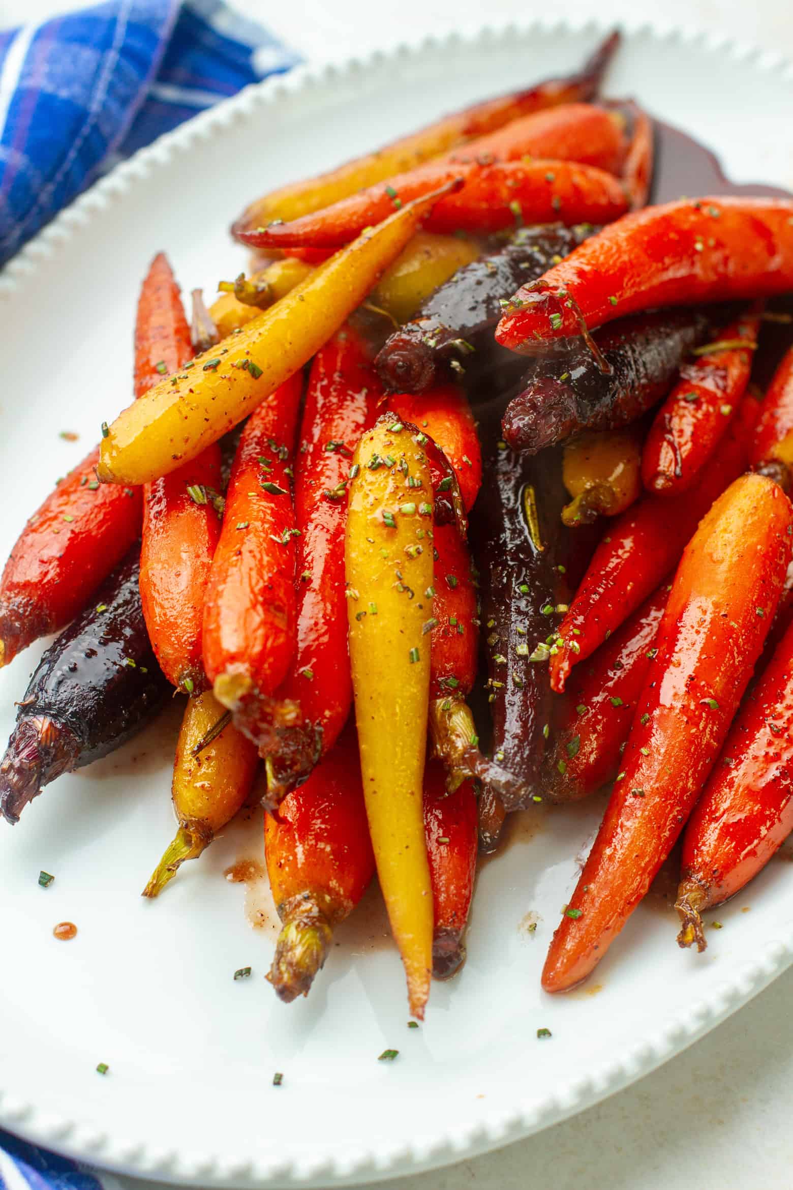 Sauteed Carrots on a platter.