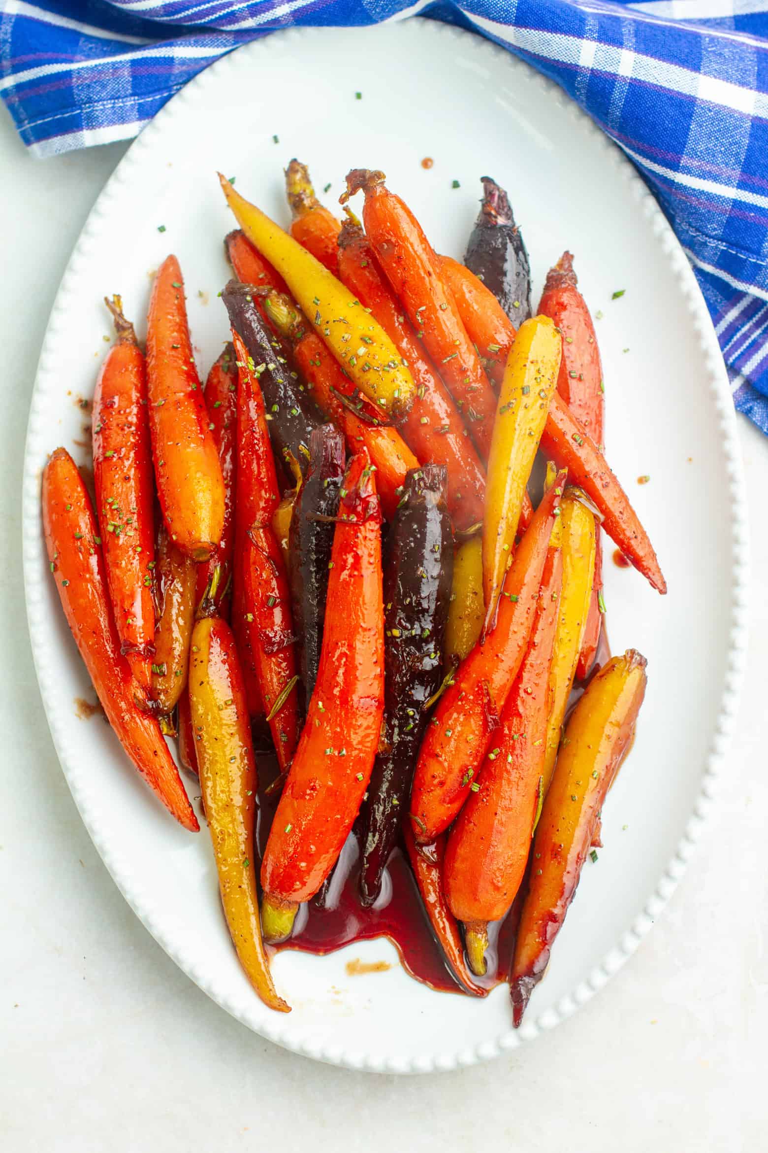 Sauteed Carrots on a platter.